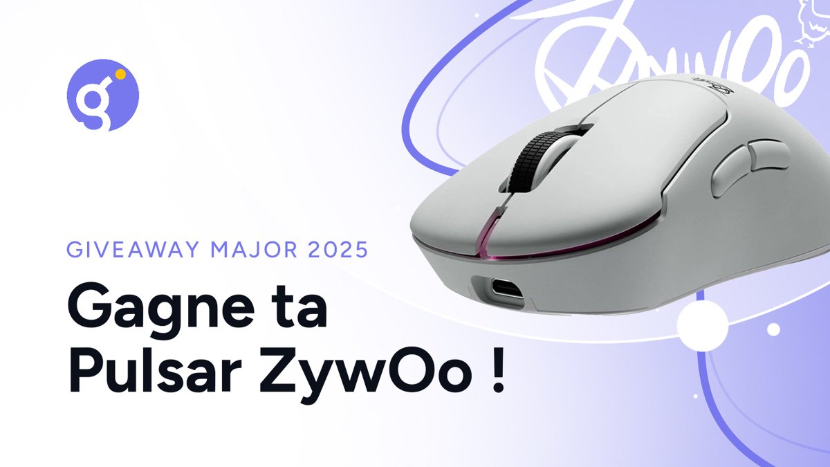 .@ZywOo fait son entrée dans le major ! 🏆 

Tu peux voir ses highlights sur @croissantstrike
et tente de remporter sa souris (oui il joue avec cette souris 🤓)  

👇C'est ici que ca se passe 
link.givn.io/zywoo 

#giveawayfr #cs2 #pcgaming