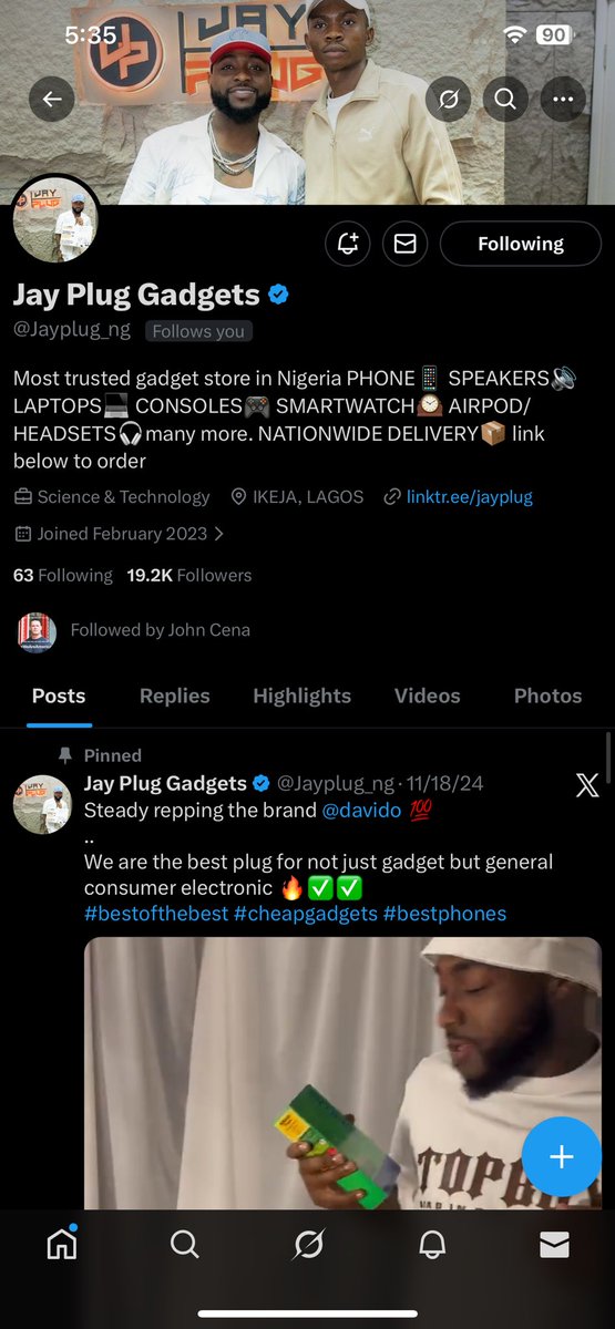 Thanks to everyone, I’ve been to the store in phase 1 twice. Which is why I’ve decided to patronise once again. Cause their customer service to me there can’t be compare to none. 
Which is what gave me the motive to continue with them. 
Thank you <a href="/Jayplug_ng/">Jay Plug Gadgets</a> 
<a href="/dammiedammie35/">Oyindamola🙄</a>