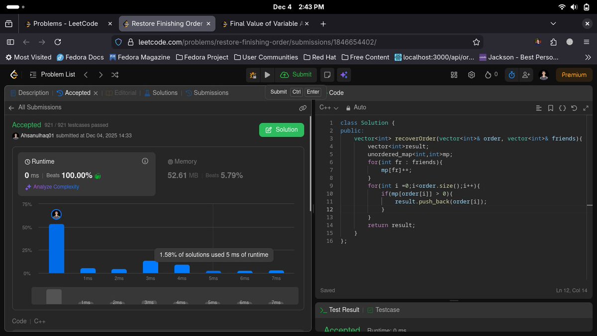 ulhaqcdr's tweet image. DAY 76-90
-&amp;gt;[2011. Final Value of Variable After Performing Operations]
-&amp;gt;[3668. Restore Finishing Order]
-&amp;gt;[2769. Find the Maximum Achievable Number]
#LeetCode #DSA #problemsolver #Problem