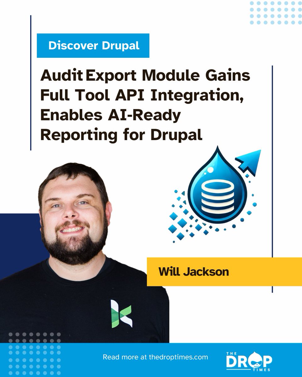 thedroptimes's tweet image. 🚀 Audit Export now supports the Tool API via a new submodule, audit_export_tool.
 Run, queue, and export audits programmatically—ideal for automation, CI/CD, and AI workflows.
 🔗 bit.ly/48PHKD3 
 #DrupalDev #ToolAPI #Automation #AuditExport