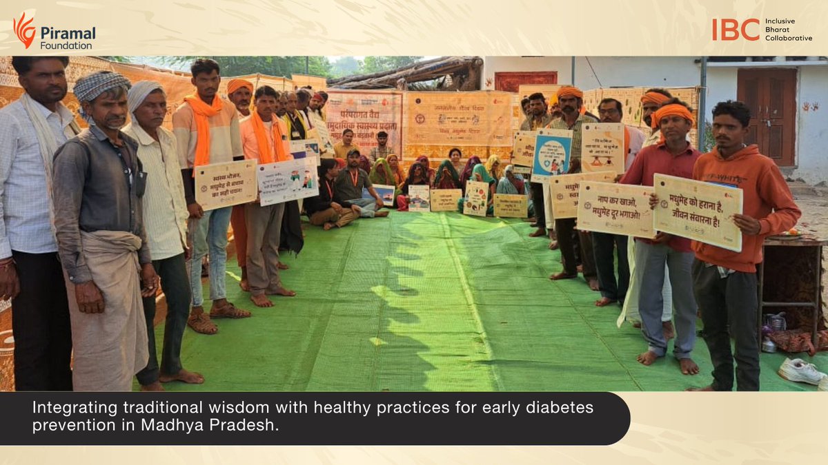 PiramalFdn's tweet image. In Madhya Pradesh, tribal healers supported early diabetes prevention by sharing traditional practices and promoting healthy lifestyles.@MoHFW_INDIA @NESTSHQ @TribalAffairsIn @WorldDiabetesF
#WorldDiabetesDay #JanJatiyaGauravDiwas #PiramalFoundation
