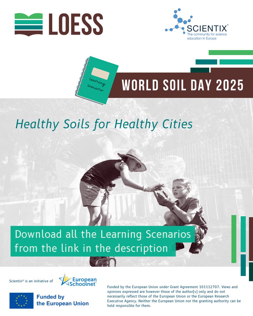 🌍 WORLD SOIL DAY 2025! 

Healthy urban life starts with healthy soils and with educating young learners! 💪

The #LOESS Learning Scenarios help teachers show students why soil matters in our cities!🌱🏙️

🔗loess-project.eu/learning-scena…