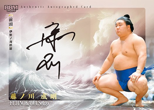 大相撲　一山本　直筆サインカード