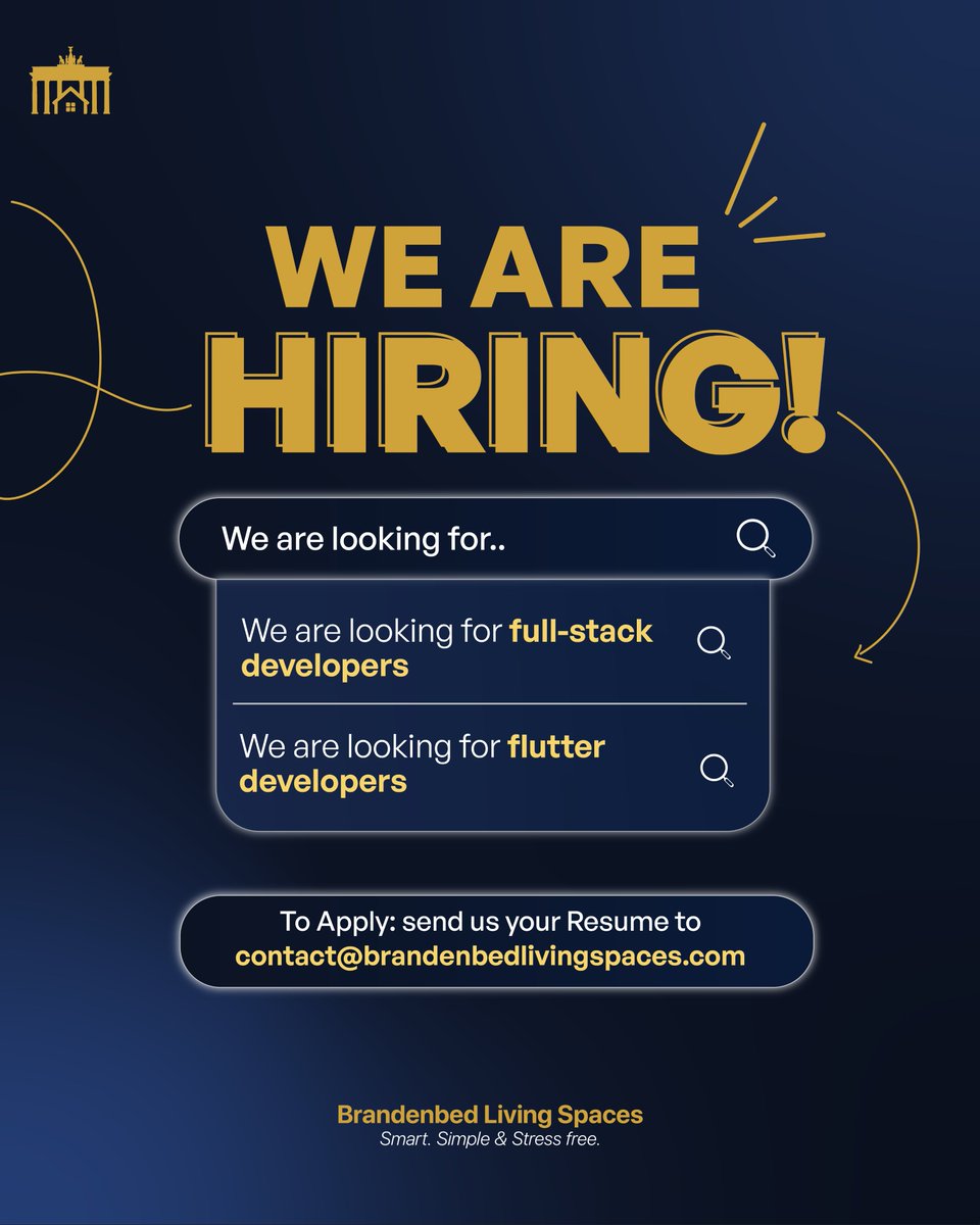 brandenbed50978's tweet image. We are hiring.
Brandenbed is looking for full stack developers and flutter developers.
If you want to build real products and grow fast
Send your resume to contact@brandenbedlivingspaces.com

#hiring #developers #fullstackdeveloper #flutterdeveloper #techjobs