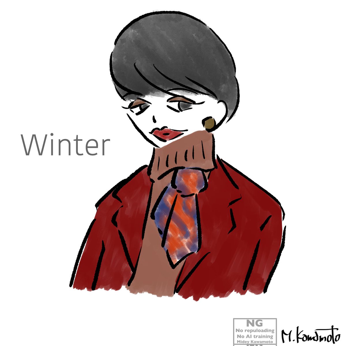 md_k_m's tweet photo. scarf

#illustration 
#fashionillustration
#ファッションイラスト
#패션일러스트 https://t.co/jJ4xPh9S3m
