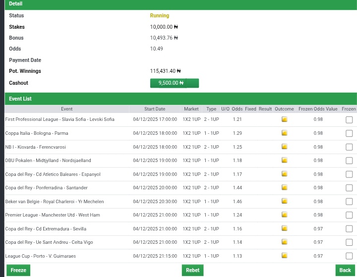 OgaNlaMedia's tweet image. Thursday BOOM on #BET9JA
⬇️

⚪ 5 + Odds ⬇️
BOOKING CODE ➡️  3RJGYFM

⚪ 5+ Odds ⬇️
BOOKING CODE ➡️  3RJGSRQ

⚪ 10 + Odds ⬇️
BOOKING CODE ➡️  3RJGHPL

May our ticket be GREEN 💚. Bet here &amp;gt;&amp;gt;&amp;gt; Bet9ja.com. 

#Bet9jaCode