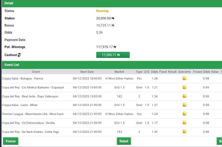 OgaNlaMedia's tweet image. Thursday BOOM on #BET9JA
⬇️

⚪ 5 + Odds ⬇️
BOOKING CODE ➡️  3RJGYFM

⚪ 5+ Odds ⬇️
BOOKING CODE ➡️  3RJGSRQ

⚪ 10 + Odds ⬇️
BOOKING CODE ➡️  3RJGHPL

May our ticket be GREEN 💚. Bet here &amp;gt;&amp;gt;&amp;gt; Bet9ja.com. 

#Bet9jaCode