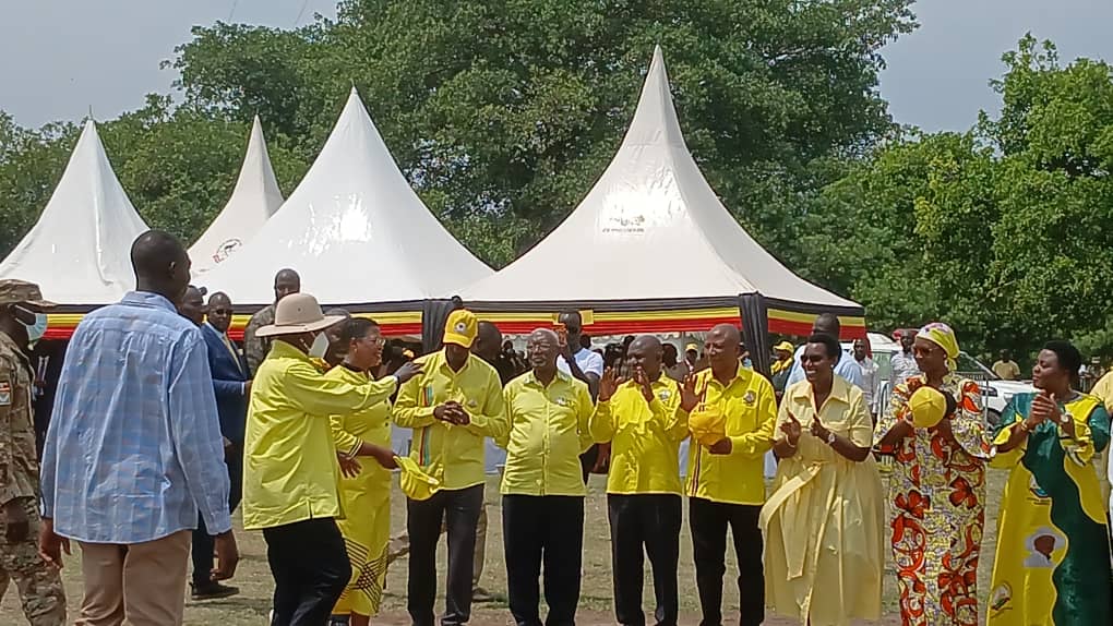 Photo! President Museveni has arrived in Nyakasanga Playground this afternoon for his rally 
#KGRUPDATES