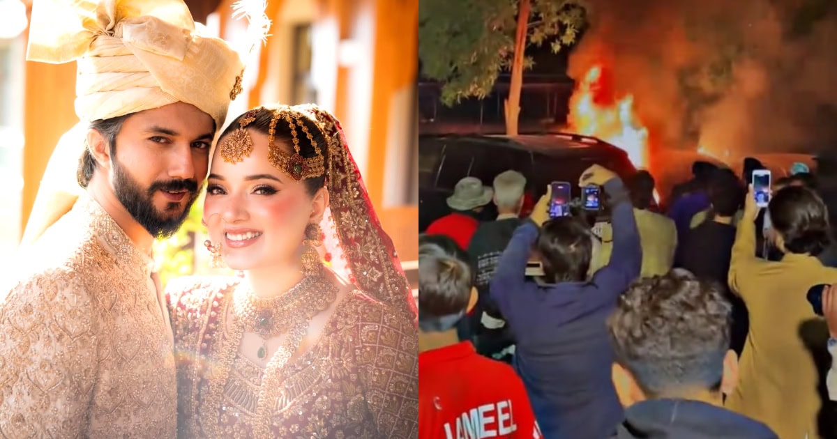 god_hadies's tweet image. Rabeeca Khan aur Hussain Tareen ki wedding mein drama!

Lambi chalti celebrations par pehle hi baatein thi, phir barat mein car fire incident viral ho gaya. Logon ne "publicity stunt" bhi kaha.

Aap kya sochte hain is pure mamle par?
#RabeecaKhan #WeddingControversy #ViralShaadi