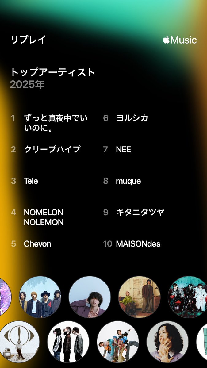 musicdragonn's tweet photo. 今年もこの時期になりました。
みんなの今年1番聞いたアーティストは！ https://t.co/xHisrLqw0T