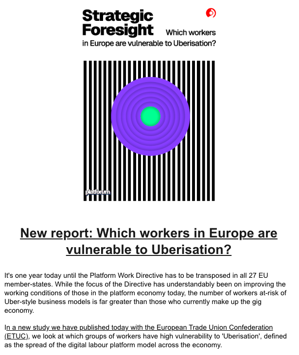 project_gig's tweet image. You can catch-up on this week's Gig Economy Project newsletter here: eomail5.com/web-version?p=…

And to get it in your inbox each week, click here: braveneweurope.com/gig-economy-pr…

#GigEconomy #GigWork #Uber #Uberization #Platforms #PlatformWork #PlatformEconomy #Unions #Work #FutureofWork