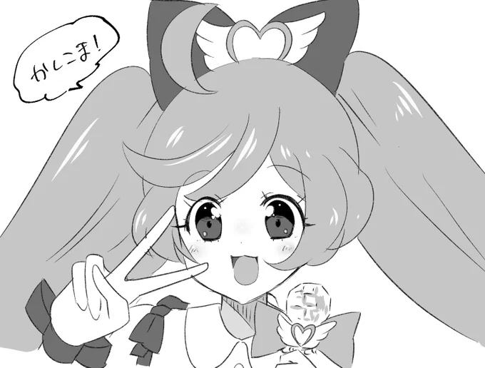 プリパラのらぁらちゃん絵柄寄せて描いてみたけどグレーおいたら余計似てなくてワロタ 