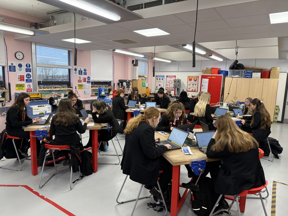 TASEComputing's tweet image. CyberFirst Girls smashing challenges in the DT classroom this morning! 💻🔐 Determined, focused, and giving it their all. #CyberFirstYorks