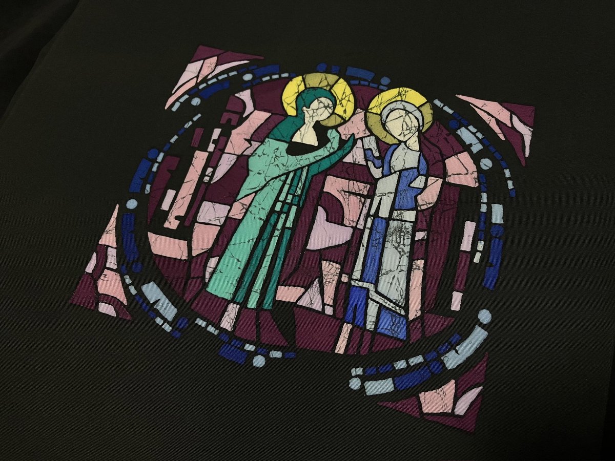 帯フェア特選】リユース塩瀬名古屋帯✨ 聖書の“受胎告知”と思われる