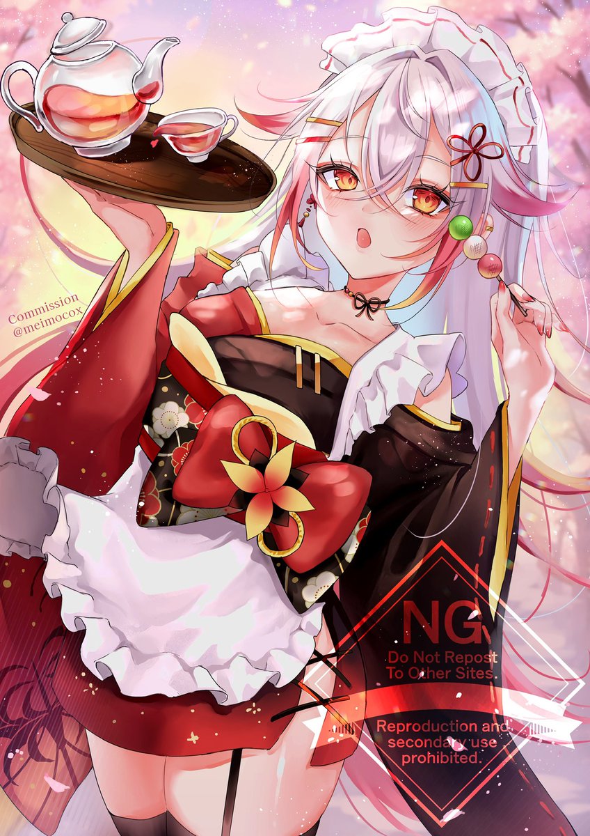 -commission-
緋彼にるさんの和風メイドなお写真撮らせていただきました🌸
 #commission  #有償依頼