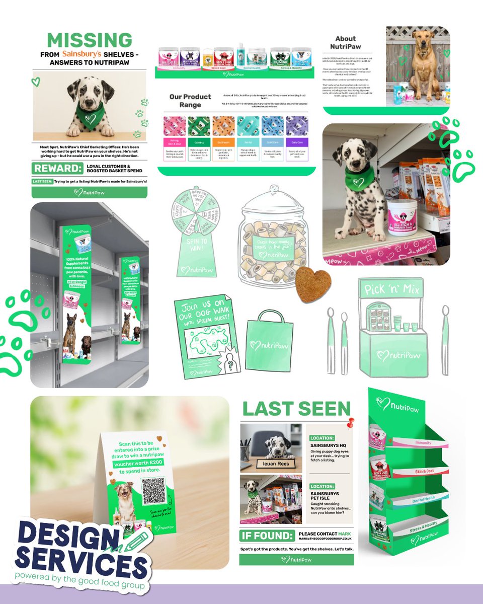 GoodFoodGroup_'s tweet image. You’re not pitching, you’re blending in. And blending in is the fastest way to lose.

These sketches show how our creative designs have supported NutriPaw's outreach, and beyond that examples of in-store POS.

#NutriPaw #TheGoodFoodGroup
