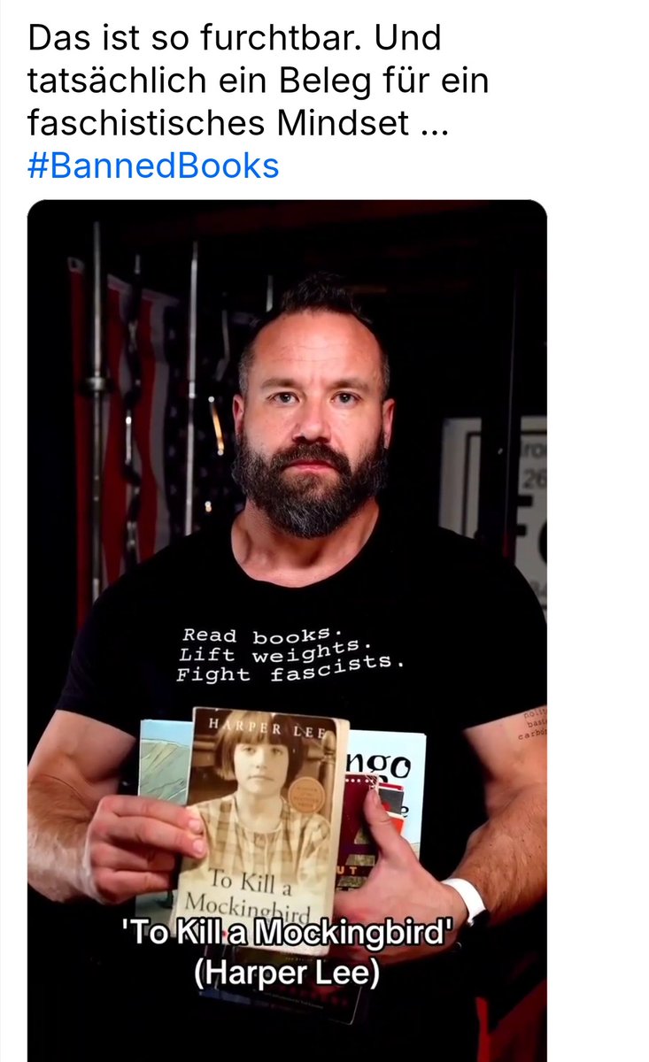Hunderte von Bücher sind nun in den USA an Schulen verboten. In Tennessee z.B.

Alice Walker: 
Die Farbe Lila
Ray Bradbury: 
Fahrenheit 451
William Holdings: 
Lord of the flies 
u.v.m.

Das muss diese #Meinungsfreiheit sein, von der Faschistenpack wie #Trump +#Vance immer reden.