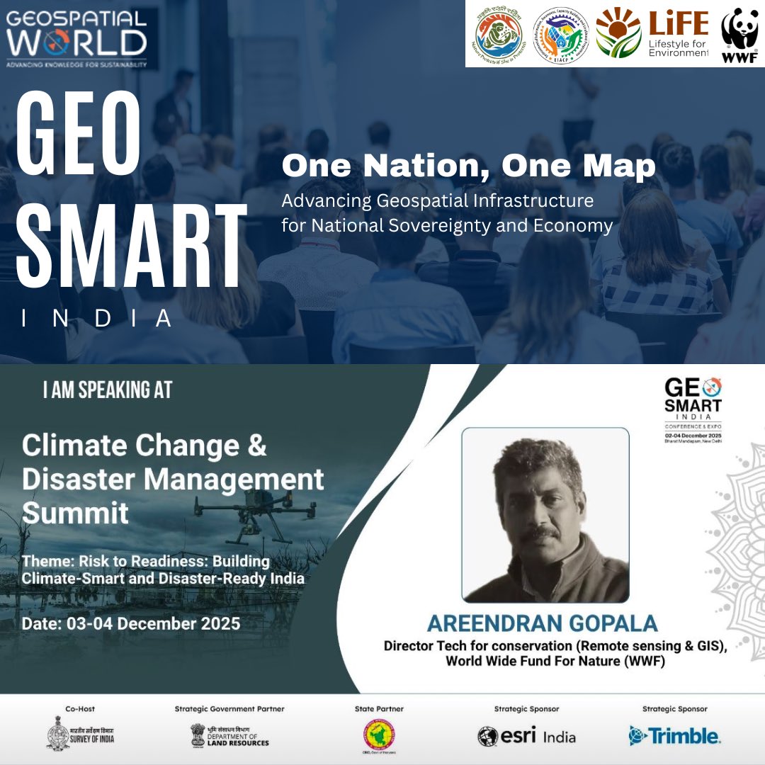 wwf_eiacp's tweet photo. Dr. G. Areendran presented on “Geospatial Intelligence a Climate-Resilient &amp; Disaster-Ready India,” highlighting Vision 2047, forest-fire challenges &amp; tech-driven solutions for better preparedness. https://t.co/6ffkUOBLg7