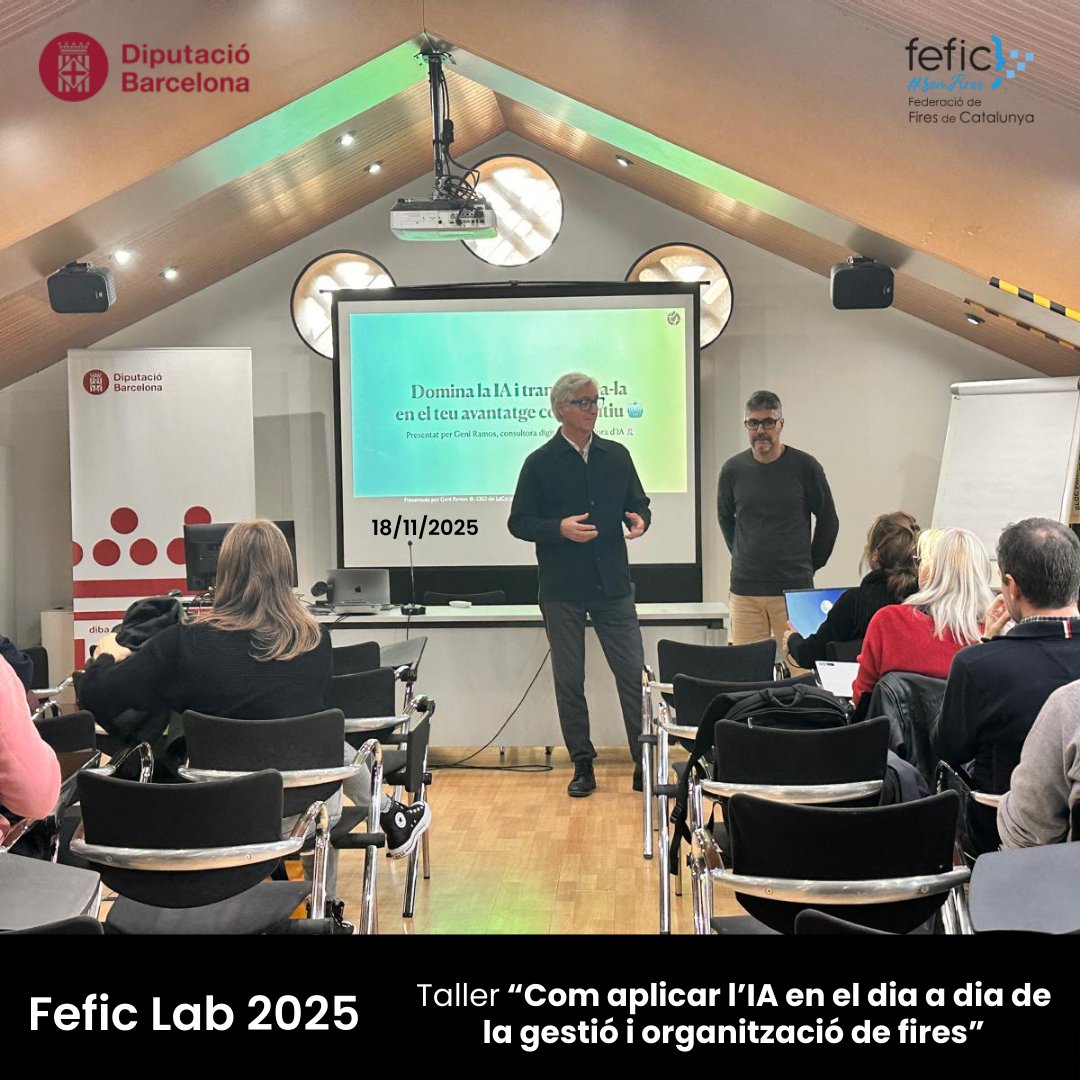 🔵 El passat 18/11 vam celebrar la #𝐅𝐄𝐅𝐈𝐂𝐋𝐚𝐛 per donar continuïtat al 𝘊𝘰𝘯𝘨𝘳é𝘴 𝘥𝘦 𝘍𝘪𝘳𝘦𝘴 d'enguany. Vam treballar tot el matí amb els nostres associats i associades de la mà de la Geni Ramos. 
⁣
📌fefic.com/el-fefic-lab-2… #SomFires <a href="/diba/">Diputació de Barcelona</a>