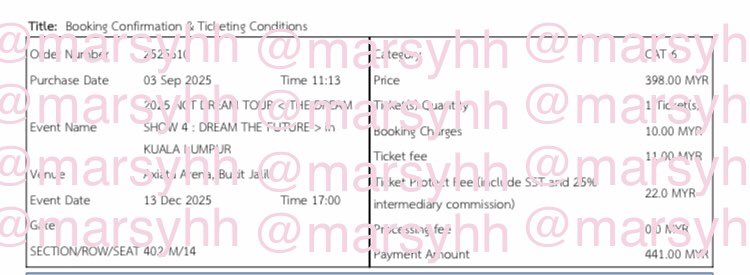 syaminaaaaaaa's tweet photo. @deartime__ wts nct dream tds4 in kl day 1 ‼️

- original price RM441 (can nego🥹)
- cat 6 (sec 402)
- rts : i have got a test on that day

Kindly dm me if you are interested 🙏🏻 https://t.co/OnGeDUCPpH