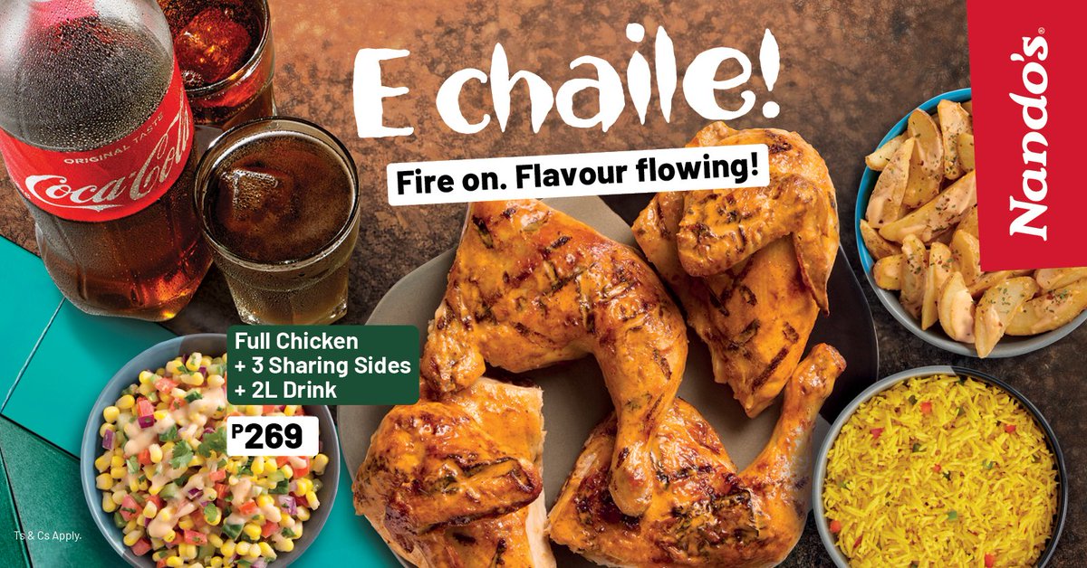 Welcome to Nando’s the only place e re normaliz'ang NJIVA, I mean wa bona le wena this meal is worth sharing. E chaile… no need to think twice.📷📷📷
#UpNjiva