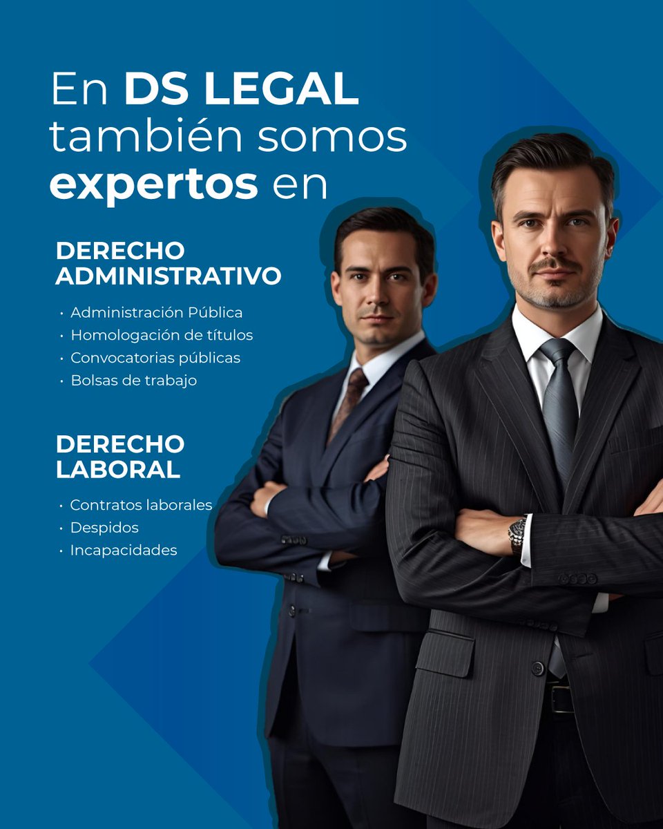 ⚖️¿Sabías que en DS Legal no solo somos expertos en Derecho Sanitario?

También te ayudamos con asuntos laborales y administrativos.

➡️ ¡Ponte en contacto con nosotros y descubre cómo podemos ayudarte!