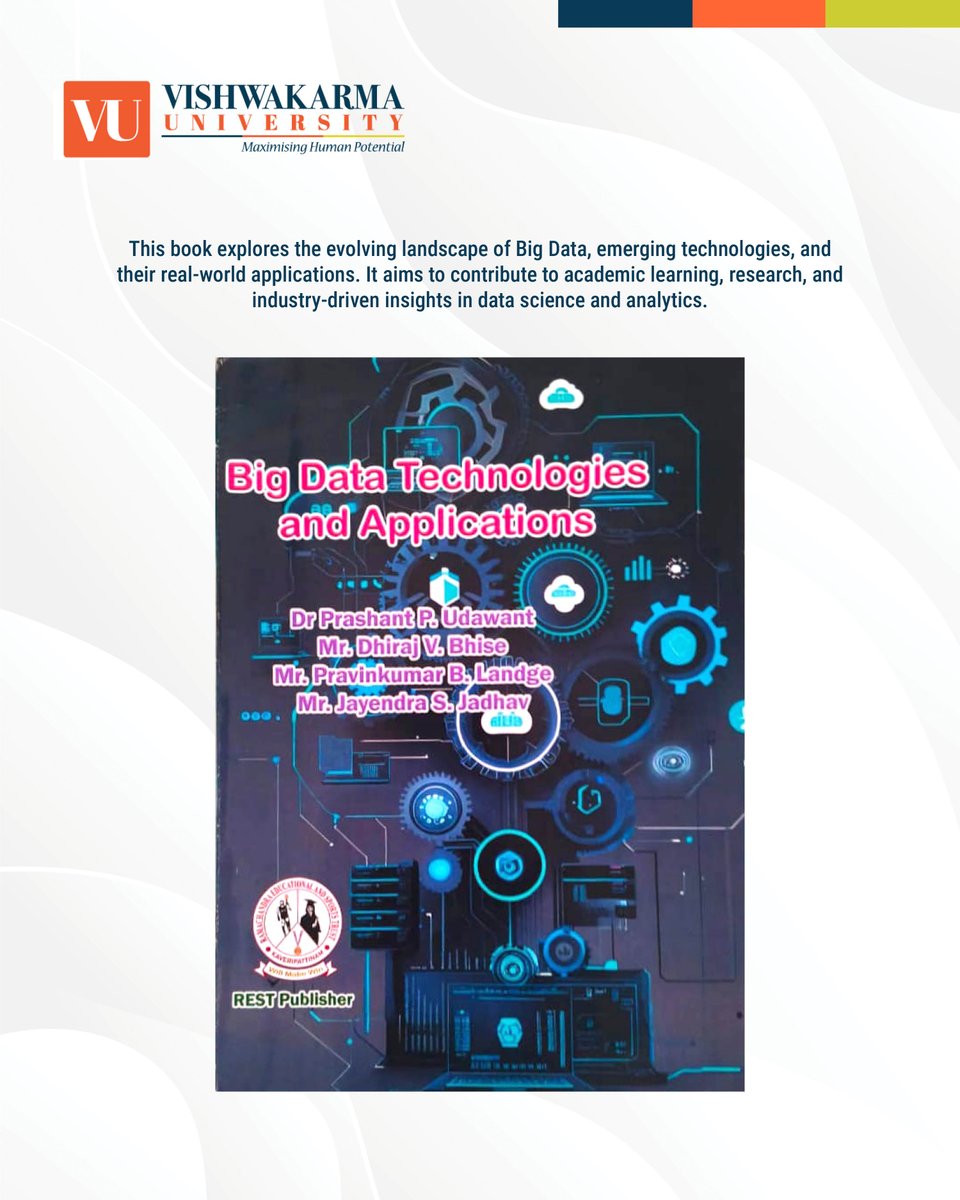 A proud moment for the Faculty of Science &amp; Technology, Vishwakarma University!✨

Congratulations to Prof. Jayendra Jadhav on the publication of his book Big Data Technologies and Applications. A true milestone in innovation and academic excellence!👏

#VishwakarmaUniversity