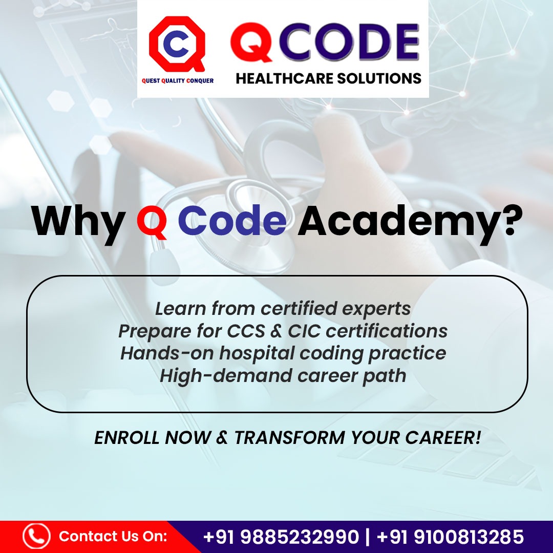 qCodeacademy_'s tweet image. Become a Medical Coding Expert with Q Code Academy!

🎓 Why Choose Q Code Academy?
• Certified coding experts
• CCS &amp;amp; CIC certification 
• Real hospital-coding practice

Enroll Now &amp;amp; Start Your Medical Coding Journey!
#QCodeAcademy #MedicalCoding #MedicalCareer #ICD10 #CPT