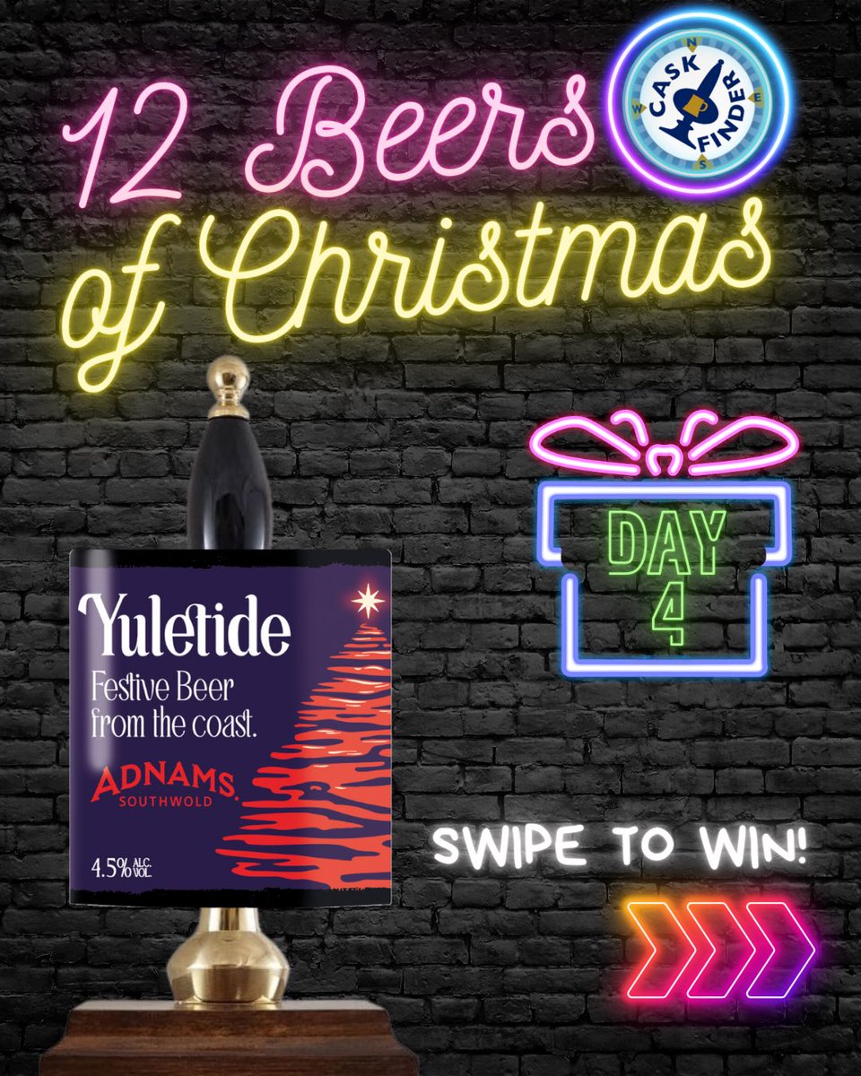 CaskFinder's tweet image. 🎄12 Beers of Christmas - Day 4

Today’s seasonal pick is Yuletide from @Adnams 

WIN a case of Yuletide! 

To enter;
♦️ Tag a friend
♦️Follow @CaskFinder + @Adnams 

T&amp;amp;Cs: Ends midnight 4 Dec. 18+. UK only. Also running on Facebook &amp;amp; instagram