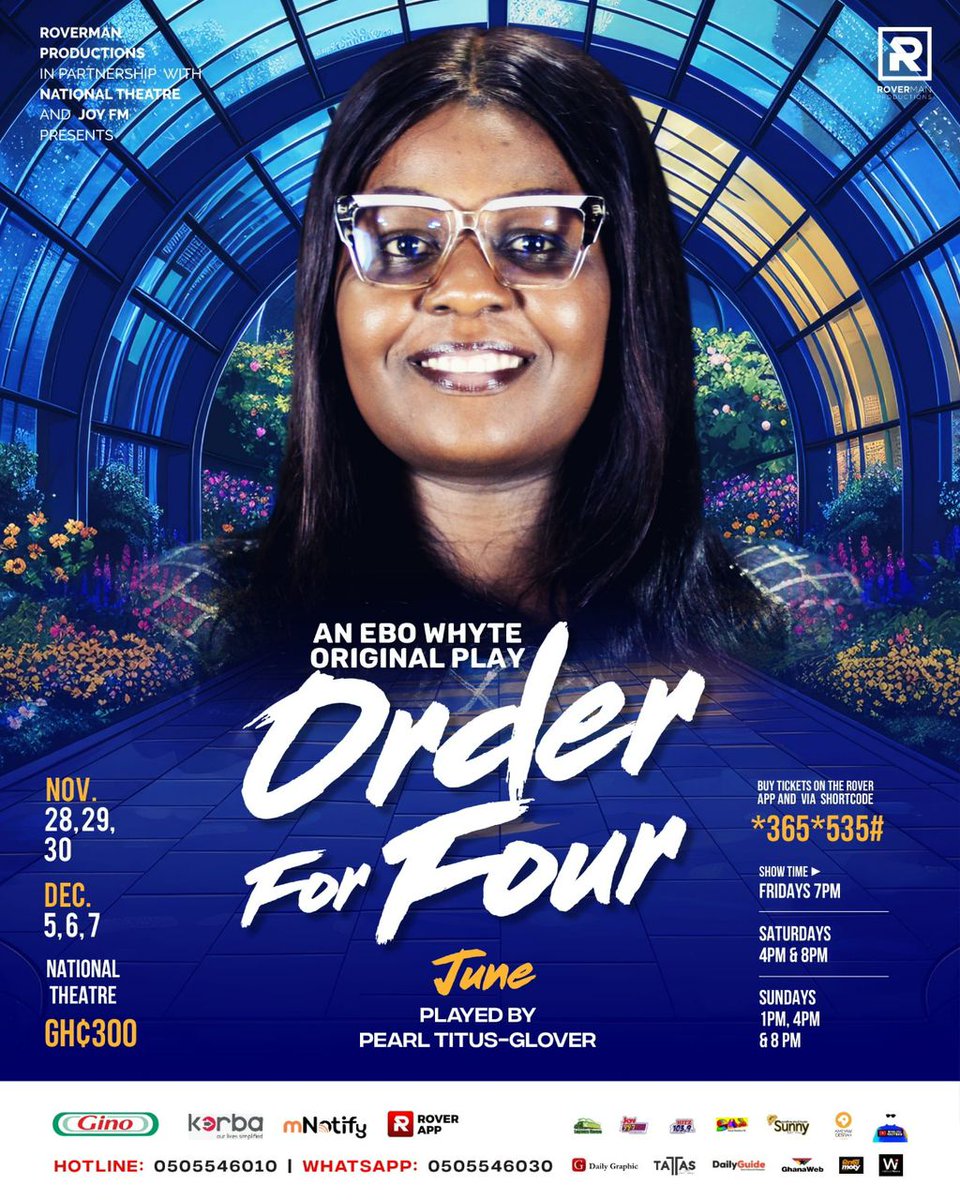 mrtaller_'s tweet photo. FINAL WEEKEND ALERT 🚨 #OrderForFour returns to National Theatre for the last time. Grab your seat now! @RovermanGh | *365*535# https://t.co/WBAT8OuWjV