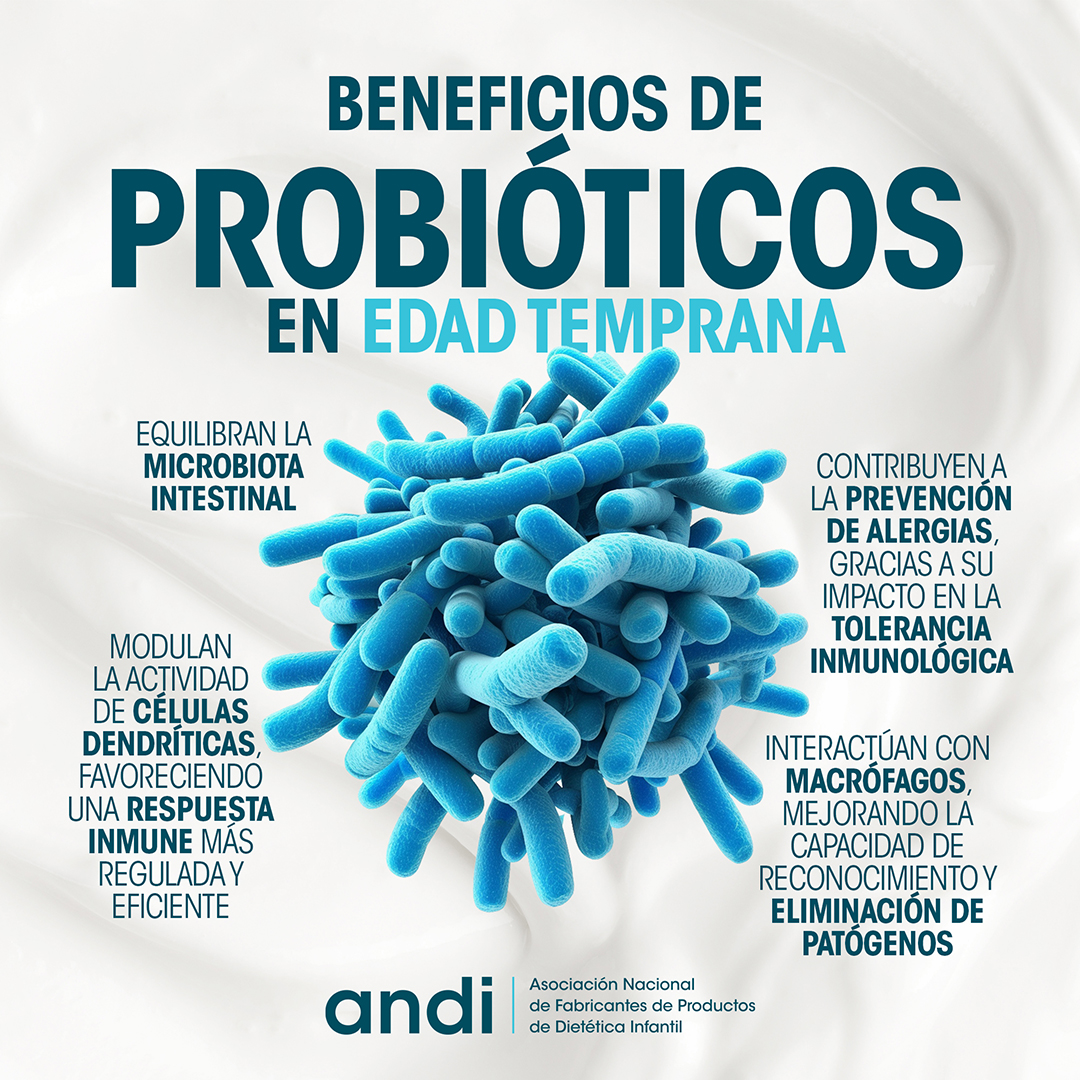 🦠🧬 Probióticos e inmunidad infantil

Los probióticos no solo equilibran la microbiota, sino que también interactúan con macrófagos, células dendríticas y linfocitos, modulando la respuesta inflamatoria y fortaleciendo las defensas naturales.

📌 Estas interacciones pueden