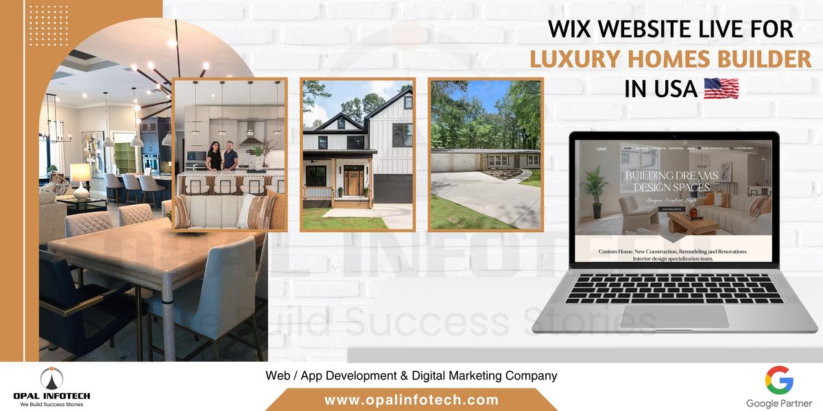 Opal_Infotech's tweet photo. Invest in Web Development That Drives Performance and Profit.”

Opal Infotech developed &amp; launched a premium Wix website for a luxury home builder in the USA (https://t.co/ms2icsspew).

Visit - https://t.co/S0jhjuTfi5 for #WebDevelopment.

#OpalInfotech #WixWebsite #WixDeveloper https://t.co/kWwT2wyC6g