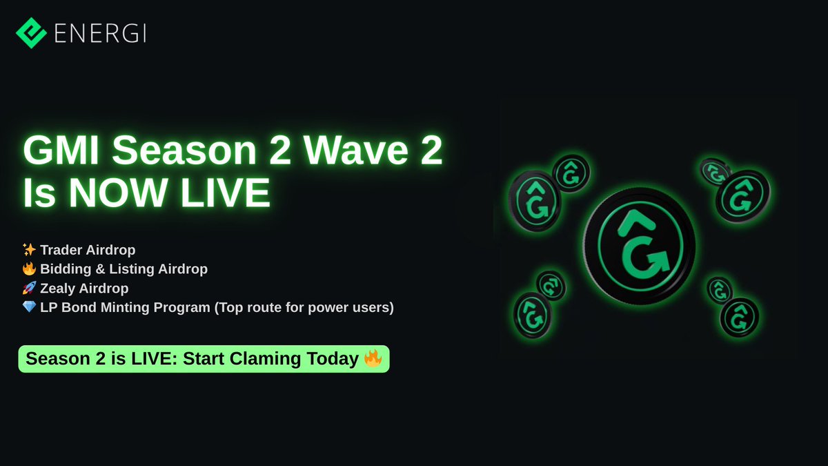GonnaMakeItNFTs's tweet photo. 🚀 GMI Airdrop Wave 2 Season 2 Is LIVE! 🎉

This season features 7+ airdrop programs, but the Minting Airdrop takes the spotlight.
Mint LP Bonds and unlock big GMI rewards!

🔥 Limited-Time Offer:
For the next 10 days, enjoy 50% OFF all bond upgrade fees.
Now’s your chance to level up - hit that Level 4 Bond (300% APR) and maximize your airdrop rewards!

Other Featured Programs Include:
👉 X Airdrop
👉 Zealy Airdrop
👉 Trader Airdrop 
👉 Bidding & Listing Airdrop 

💰 Over 11 Million $GMI up for grabs!
Mint, upgrade, and climb the leaderboard today https://t.co/sWN2tAl5x6