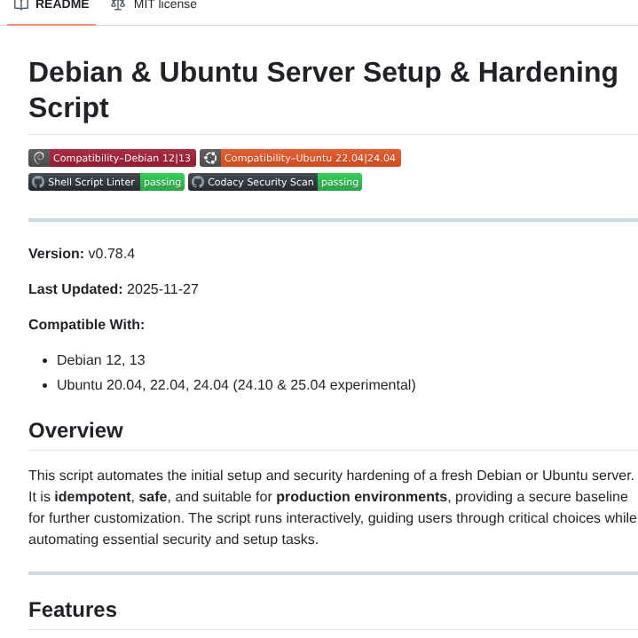 tom_doerr's tweet photo. Automates Debian and Ubuntu server hardening

https://t.co/qA8uG1STZH https://t.co/nTsEp5SG2B