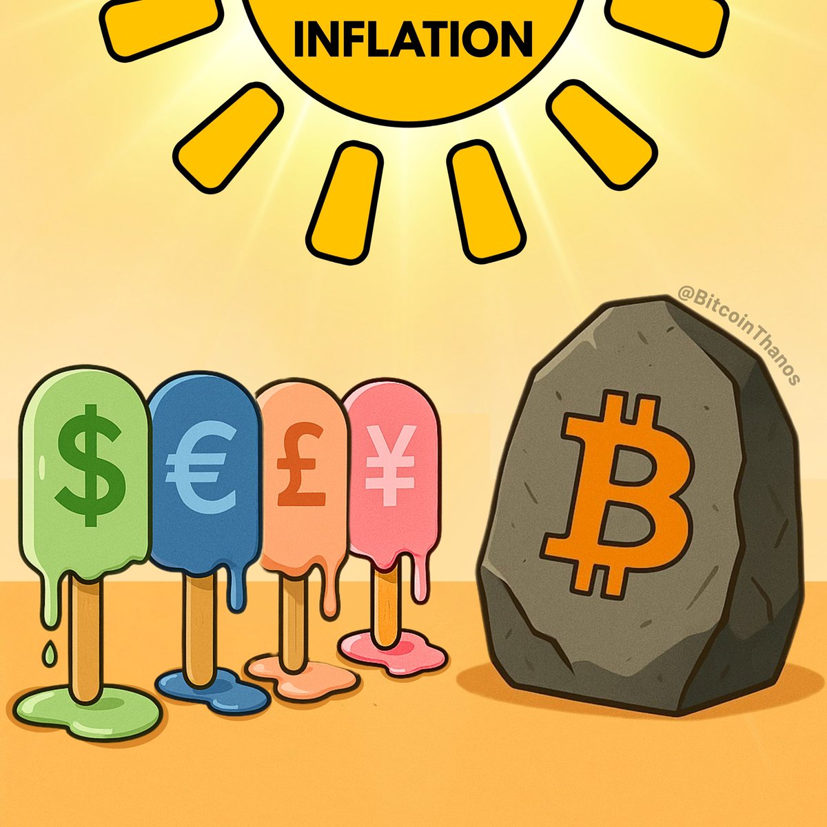 Fiat melts. Bitcoin stays solid.