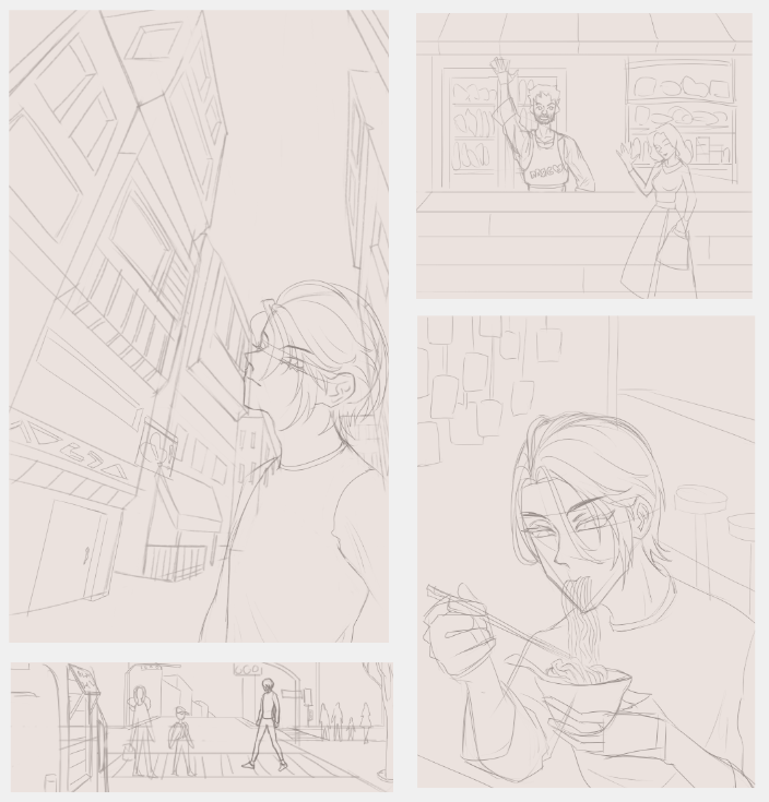 ryutororotoro's tweet photo. sketch 1st page from my upcoming #webcomic https://t.co/nNqxFp5A3V