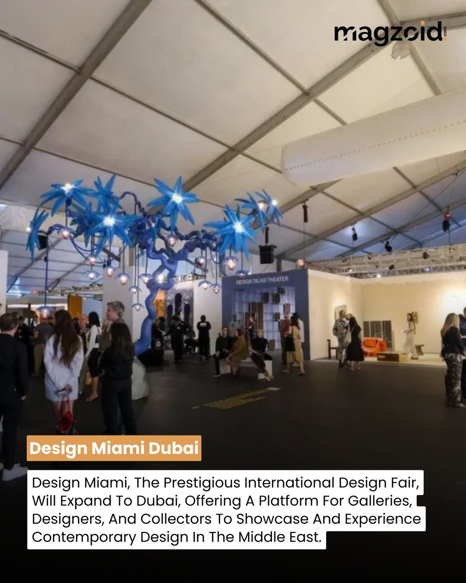 Design Miami Set To Expand To Dubai

Design Miami Dubai expansion introduces the iconic art and design fair to the UAE, showcasing global creativity and innovation.

#Magzoid #MagzoidMagazine #DesignMiamiDubai #artfairDubai #designexhibitionUAE #globalartshowcase #design