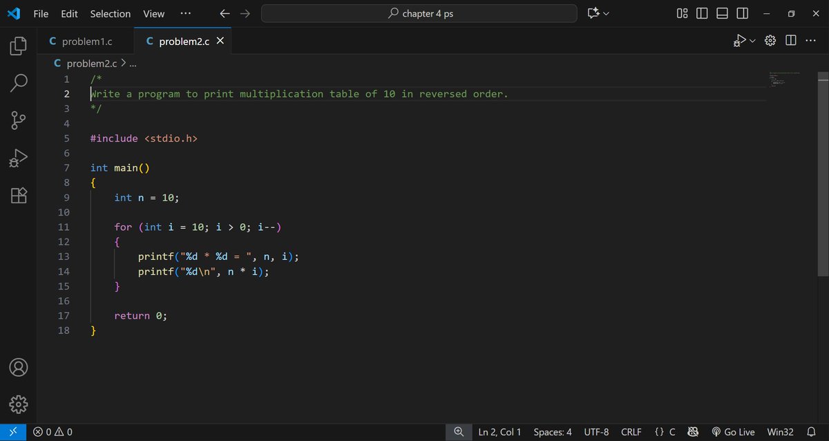 Vrajraj_Rajput's tweet image. Day 4: Learning C Programming ✨

Learned loops in C — while, do-while, for, plus break, continue, increment/decrement ops. Used loops for printing numbers, tables, sum, factorial, prime-check. Completed all practice tasks ✅

#CProgramming #100DaysOfCode #CodingJourney