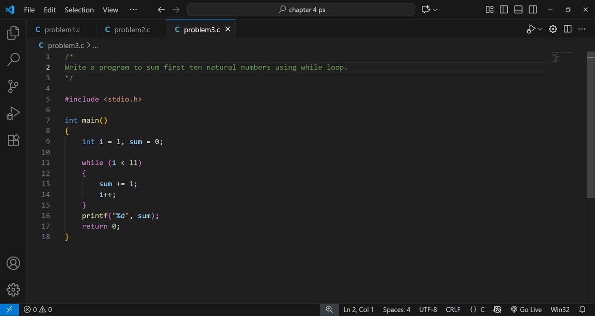 Vrajraj_Rajput's tweet image. Day 4: Learning C Programming ✨

Learned loops in C — while, do-while, for, plus break, continue, increment/decrement ops. Used loops for printing numbers, tables, sum, factorial, prime-check. Completed all practice tasks ✅

#CProgramming #100DaysOfCode #CodingJourney
