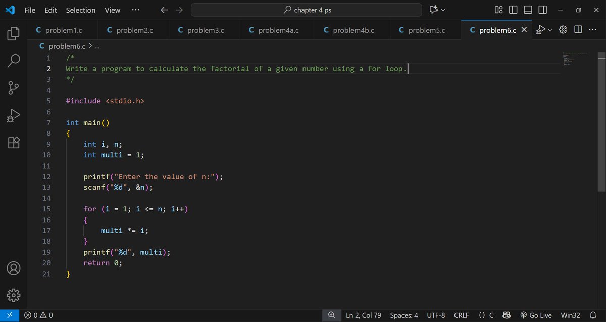 Vrajraj_Rajput's tweet image. Day 4: Learning C Programming ✨

Learned loops in C — while, do-while, for, plus break, continue, increment/decrement ops. Used loops for printing numbers, tables, sum, factorial, prime-check. Completed all practice tasks ✅

#CProgramming #100DaysOfCode #CodingJourney
