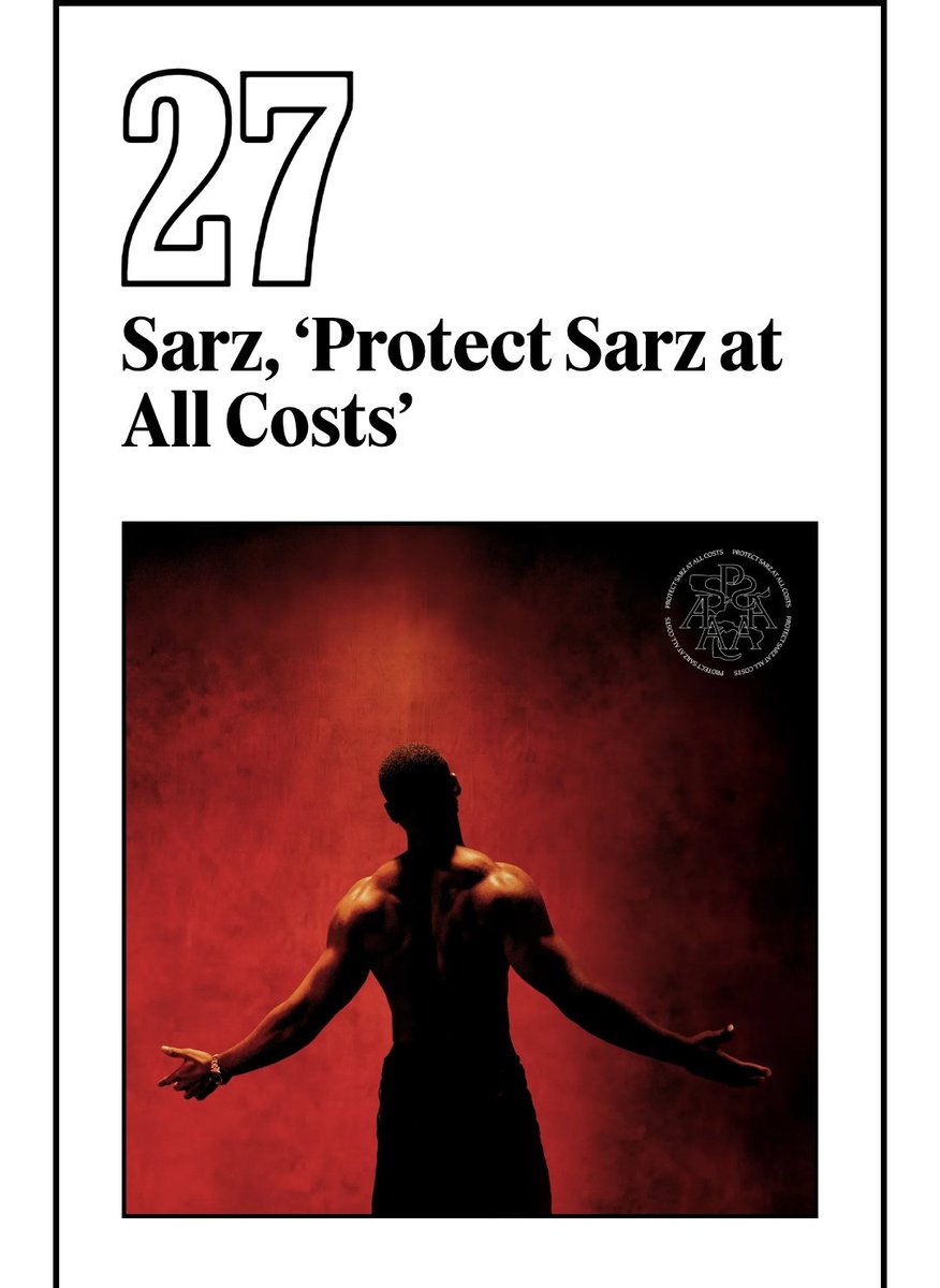 MusiqFro's tweet image. 🚨 African albums on RollingStone&apos;s &quot;The 100 Best Albums of 2025&quot; list. 💽🌍

#27. Protect Sarz At All Costs - Sarz 
#37. Black Star - Amaarae 
#73. 5ive - Davido 
#88. catharsis - FOLA
