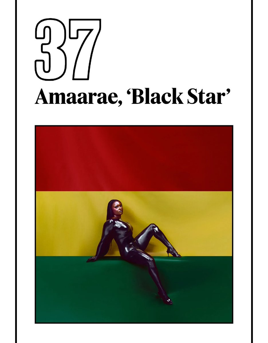 MusiqFro's tweet image. 🚨 African albums on RollingStone&apos;s &quot;The 100 Best Albums of 2025&quot; list. 💽🌍

#27. Protect Sarz At All Costs - Sarz 
#37. Black Star - Amaarae 
#73. 5ive - Davido 
#88. catharsis - FOLA