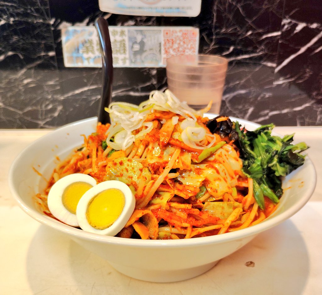 蒙古タンメン中本 大宮店 北極やさいシャキシャキ 辛さ3倍 太麺変更 麺