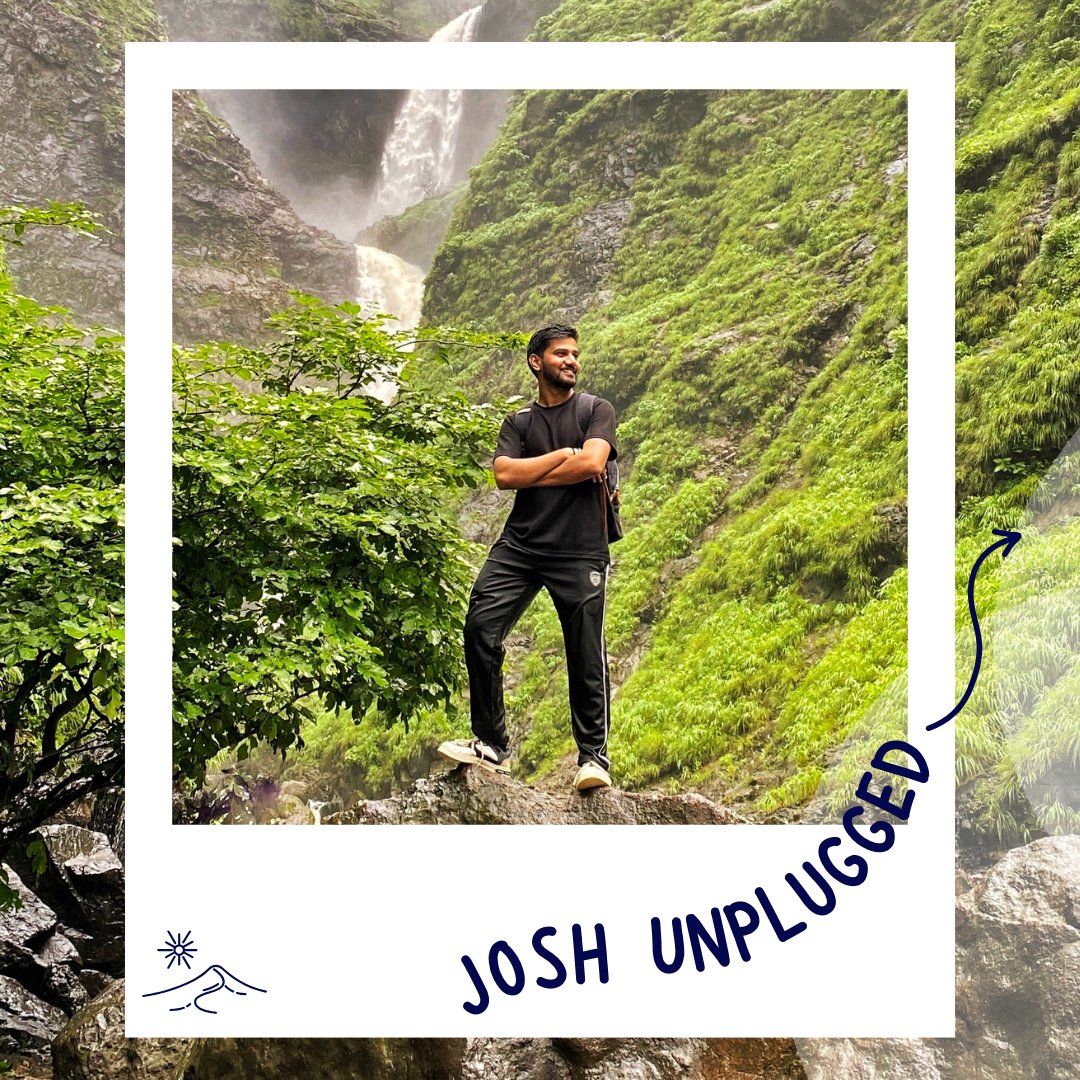 joshsoftware's tweet photo. Embark on a refreshing journey with us on #JoshUnplugged as we explore the passions that inspire our team beyond the workplace.

Meet Shubham Bayas, whose heart feels most at home in the arms of nature. https://t.co/P12hIVqKjh