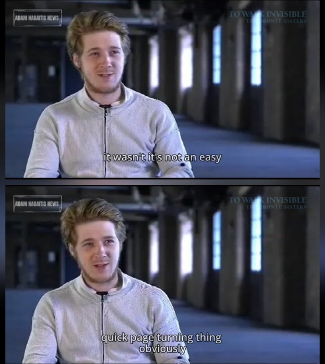 nagaitisnews's tweet photo. Adam Nagaitis talks Wuthering Heights on the set of TO WALK INVISIBLE: 'This is so densely written, and the language is so heightened and so advanced.'
https://t.co/DzZGGAesmW
#adamnagaitis
#branwellbronte
#towalkinvisible
#wutheringheights https://t.co/Juf6kg0azX