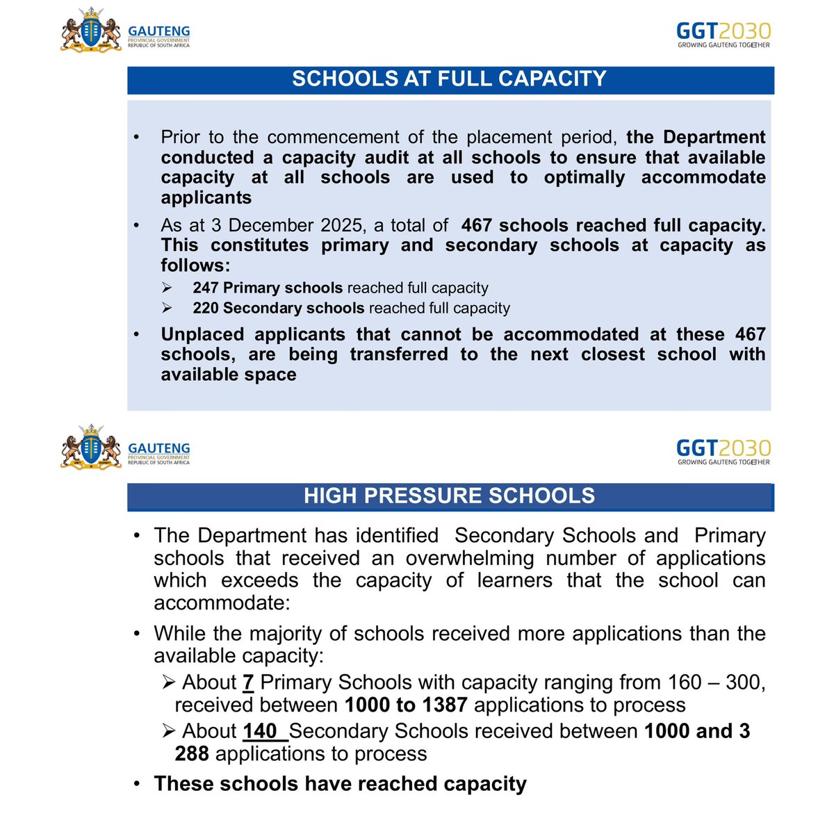 Gauteng Department of Education tweet media