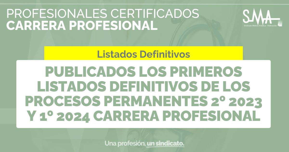 🟩 [CARRERA PROFESIONAL] Publicados de los primeros listados definitivos de los Procesos Permanentes 2º 2023 y 1º 2024 Carrera Profesional

Más información en ➡️smandaluz.com/carrera-profes…