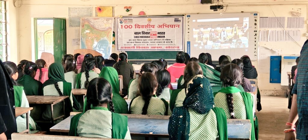 A strong step towards a Child Marriage Free India.
During the #100Daycampaign , Hon’ble Minister Smt. <a href="/Annapurna4BJP/">Annpurna Devi</a> led the national pledge - Vigyan Bhawan, Delhi. <a href="/bvagiridih/">Banwasi Vikas Ashram Grd</a>
Banwasi Vikas Ashram, team stands - No child marriage. Not now, not ever. <a href="/JustRightsIndia/">Just Rights</a> <a href="/dckoderma/">DC KODERMA</a>