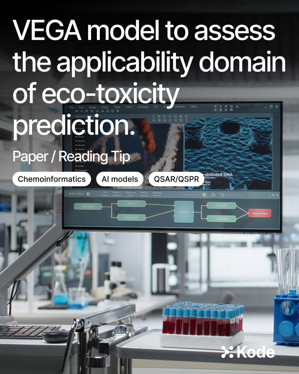 kode_solutions's tweet image. VEGA’s predictive models assess chemical structures, key features and applicability domains across multiple toxicological endpoints. Now integrated into our JUNES toolbox, they help R&amp;amp;D teams accelerate early environmental risk assessment.
Read more: mdpi.com/1422-0067/24/1…