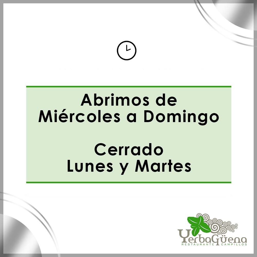 ⚠️Recordamos nuestro horario

¡Te esperamos! 😊🍷

#Restaurante #Horario #SaboresDeTemporada #Nuevatemporada #vino #Campillos